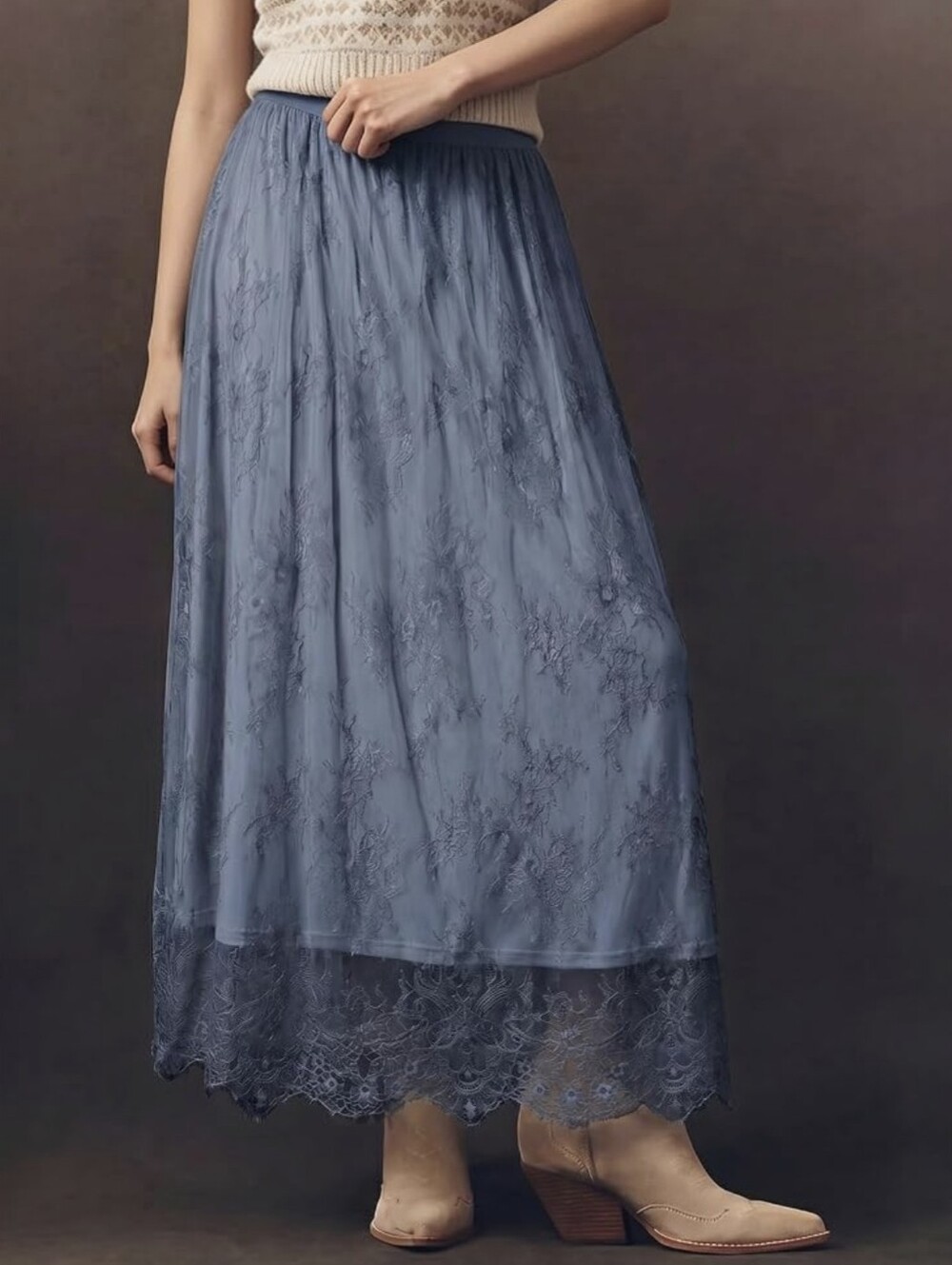 Bohemian Lace Maxi Skirt - Picture 4 of 5